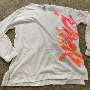Pink long sleeve sequence
